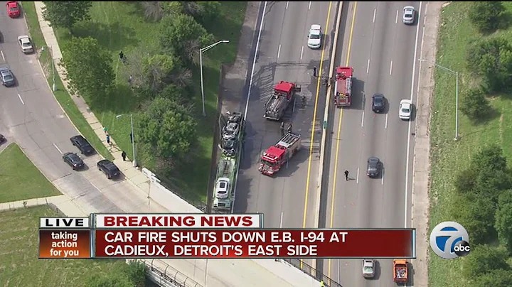 Accident and fire shuts down I-94