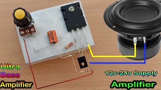 Simple Powerful Ultra Heavy Bass Amplifier With 2Sa1943 Transistor Rj Edit All