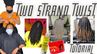 DETAILED 2 STRAND TWIST ON LOCS, HOW TO TWO STRAND TWIST DREADS 2020