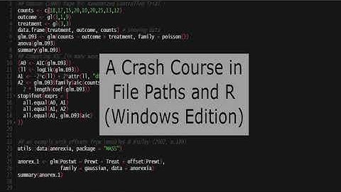 Files Paths and R (Windows Version)