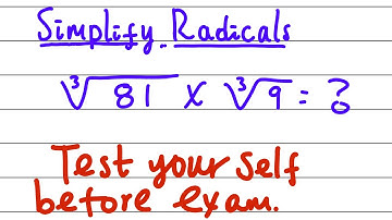 Simplify radicals // 3√81 *3√9
