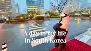 ❄ Snowy day in Seoul, hotel tour, eating kalguksu & cheesy dakgalbi, Dongdaemun Plaza