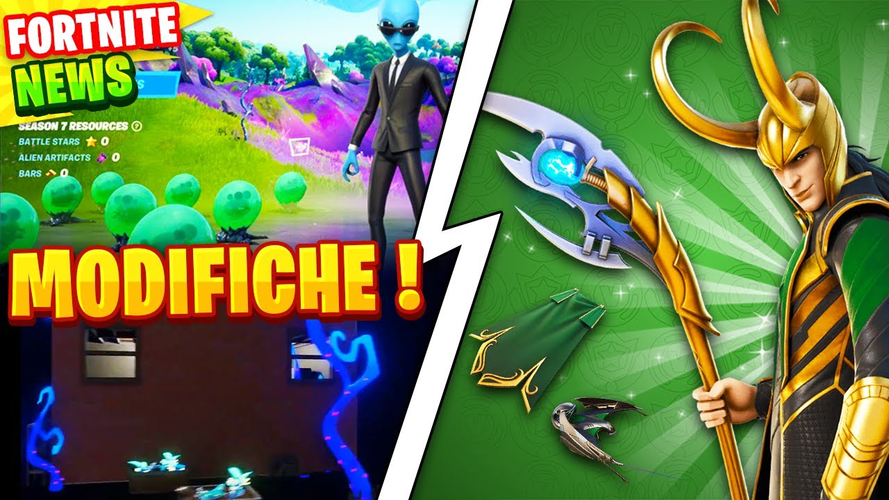 Nuove MODIFICHE in ARRIVO ! MAPPA ! LOKI FORNTITE CREW ! - Fortnite news ita