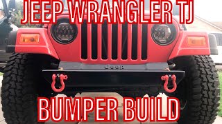 Jeep Wrangler TJ  DIY Stubby Off Road Front Bumper Using (STOCK BUMPER) Mod