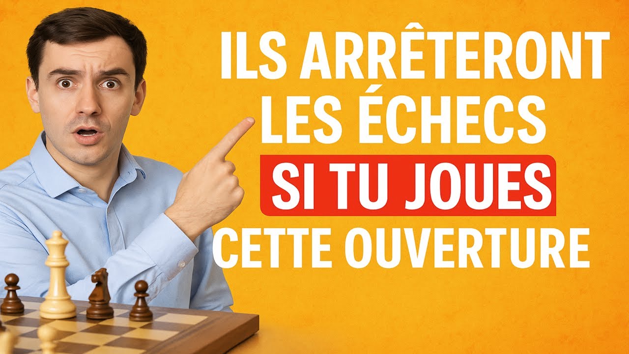 Ils arrêteront les échecs si tu joues cette ouverture