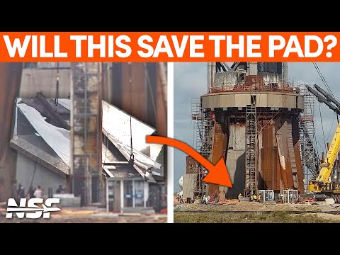 New OLM Deluge Plate Installed! | SpaceX Boca Chica