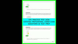 CPC PRACTICE TEST 2026 CERTIFIED PROFESSIONAL CODER EXAM QUESTIONS &amp; TEST PREP VIDEO 2026 UPDATES