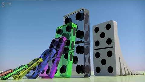 Biggest Glass Dominoes VS Regular Dominoes [REVERSE]