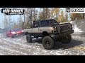 Spintires: MudRunner - 1991 DODGE RAM 1ST GEN CUMMINS 12V Tow Lamborghini on an Ice Slide