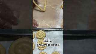 making ensaymada dough bread yummy