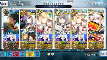 FGO NA - Grand Nero Fest 2023 90+ quest part 1.Mysterious Alter Ego Λ 3 turn farm