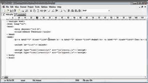 jQuery Tutorial - 84 - Adding to a dropdown menu