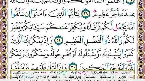 سورة الانفال مكتوبة ابراهيم الاخضر