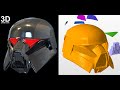 Darktrooper helmet 3d printable model droid head print file stl from do3d  star wars mandalorian