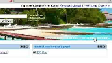 moodle rss feeds on personal start page