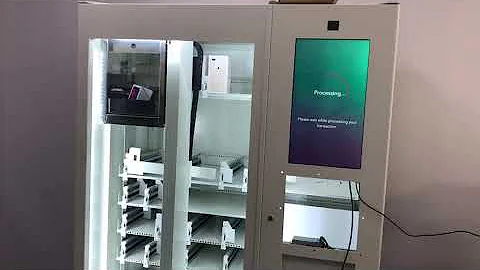 iPhone Vending machine with robotic arm