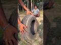 Recycle Old Tyre Into Strong Sandals. #shorts