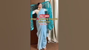 How to drape style dupatta with saree| 3 easy dupatta draping styles with saree #draping #saree