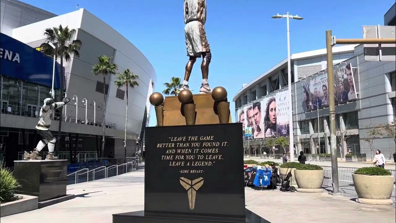 Kareem Abdul, Magic Johnson, Kobe Bryant Statues Staples Center, LA