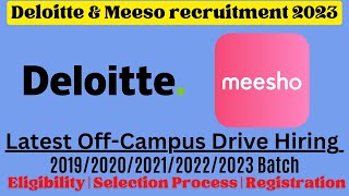 Deloitte Off campus drive for 2021/2022/2023 batch | Latest Internship for Freshers |Jobs 2023