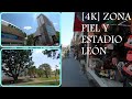 [4K] Paseo virtual por la Zona Piel, Forum Cultural y Estadio de León.
