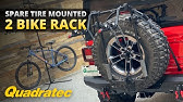 Quadratec 2 & 4 Bike Folding Bike Rack Review for Jeep Wrangler - YouTube