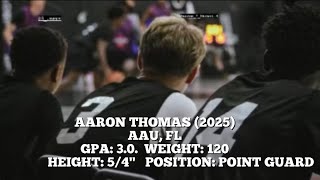 AARON THOMAS 5'4"POINT GAURD AAU HIGHLIGHTS SEMINOLE SPORTS ACADEMY!!