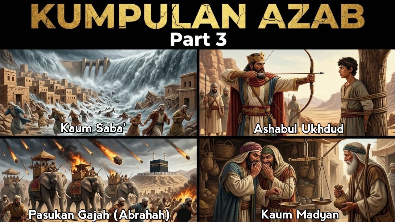 Full Movie: Kumpulan Kisah Azab Kaum Terdahulu Part 3 (Saba', Ashabul Ukhdud, Abrahah & Madyan)