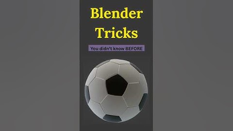 Blender Football Modeling in 60 Seconds #blendertutorial #3dmodeling