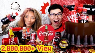 Coke Challenge Poor VS Rich Cola Jelly Giant edible Coke bottle #Mukbang Edible jelly Cola:Kunti