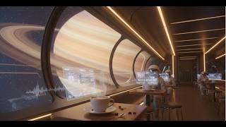 Space Café Above Saturn 🪐☕ | Relaxing Ambient Music for Study, Focus & Deep Chill