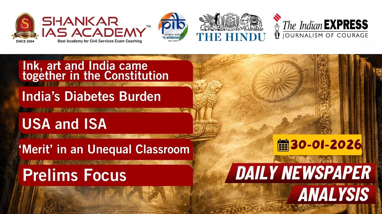 Daily Current Affairs Analysis | January 30, 2026 | Shankar IAS Academy ...