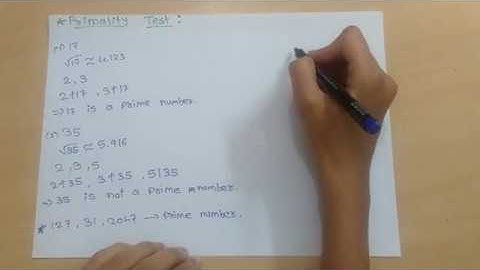 [Hindi]How to check whether a number is prime number? | Prime number test | Primality test