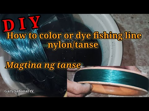 How to color or dye fishing line/ nylon//paano kulayan magtina ng tanse #tutorial #handlinefishing