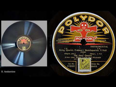 6 Amar Hindemith Quartet Giuseppe Verdi String Quartet In E Minor 1873 