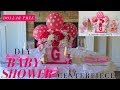 DIY Girl Baby Shower Ideas | Dollar Tree Baby Shower Centerpiece | Baby Shower Candy Buffet Ideas