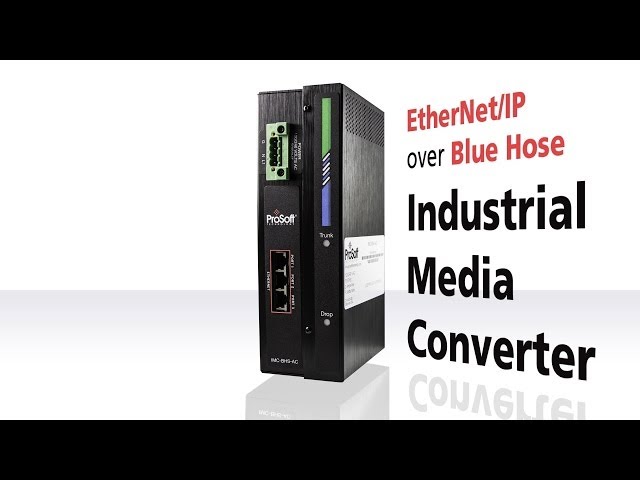 EtherNet/IP over Blue Hose Industrial Media Converter