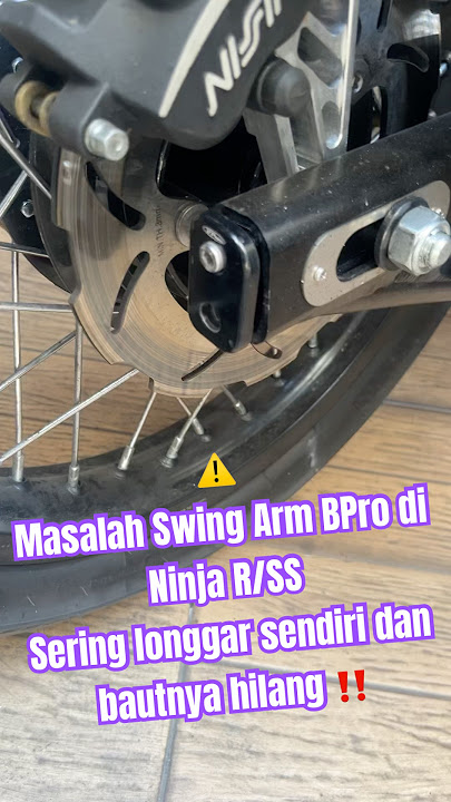HATI HATI ‼️ Permasalahan Swing Arm BPro di Ninja R/SS sering longgar dan hilang. Ban jadi goyang ⚠️