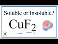 Solubility of Copper(II) Fluoride