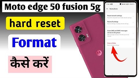 Moto edge 50 fusion 5g mobile ko hard reset kaise kare/how to full format reset settings moto edge