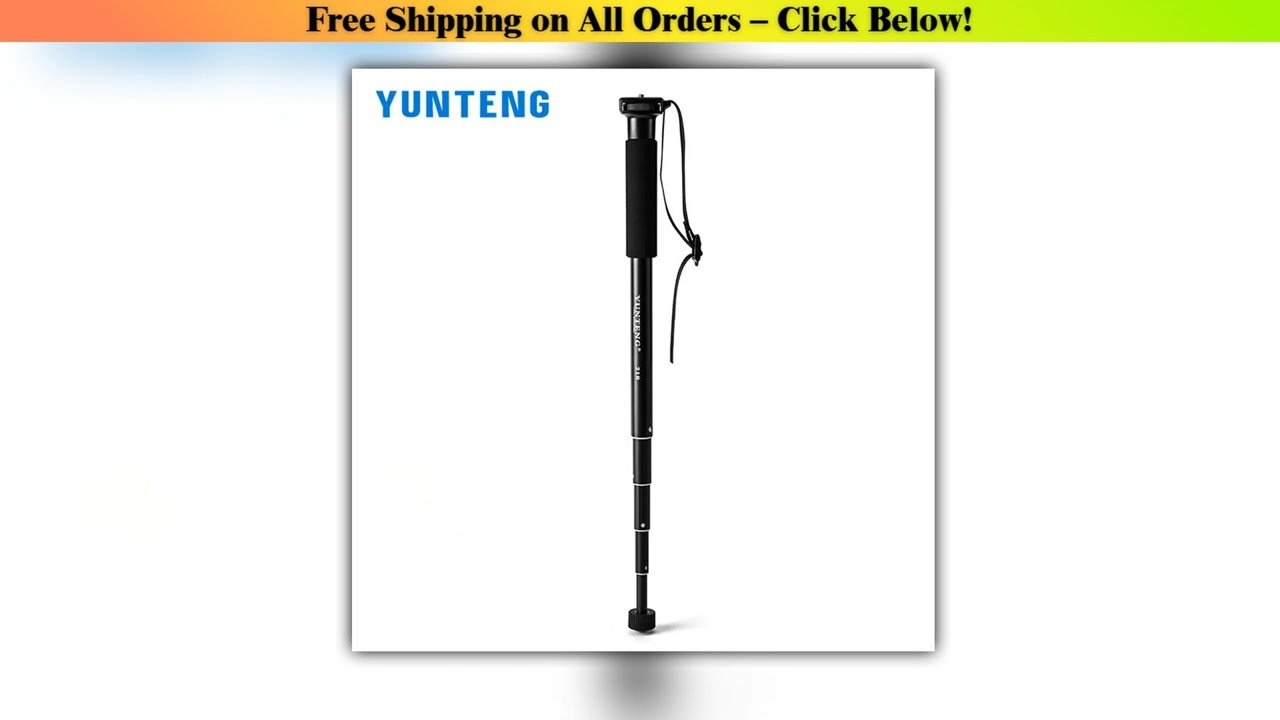 YT218 Photography Monopod Aluminum Alloy 14 Inch Screw Mount 37152cm Adjustable Height Max Load 15k