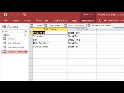 Ms Access Database Development Process Tutorial 20 (Tables ...
