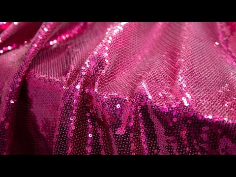 [OneYard] Dazzling Magenta 3mm Sequins Allover on Satin Backing 30258