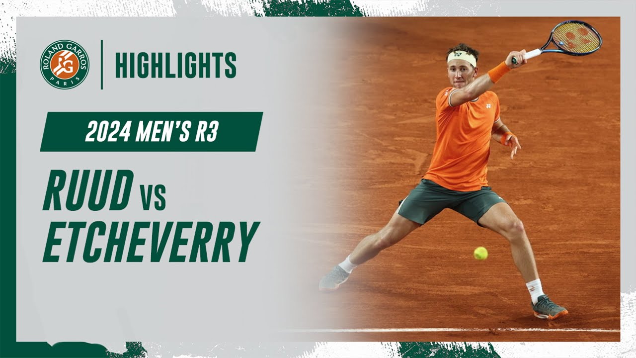 Tomas Martin Etcheverry vs Casper Ruud | Round 3 | French Open 2024 Highlights 🇫🇷