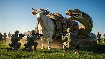 Heroic Rescue Team Saves Injured White Cow from Deadly Giant Python Attack 🐄🐍