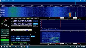 Scanning the 20 meters amateur radio band with the soft66rtl2 SDR