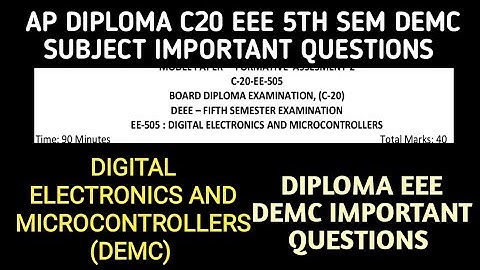 ap diploma c20 eee 5th sem demc subject important questions| DEMC important questions|