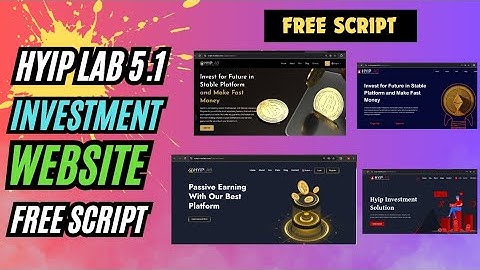 Hyip Lab Investment Website Free Source Code Download || How To Make Investment Website With HyipLab
