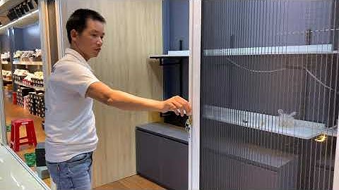 Cửa lưới xếp chống muỗi có ray 2 cánh