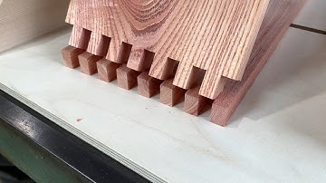 Simple Design Monitor Stand with Finger Joint Woodworking Skills without Nails on the Table Saw